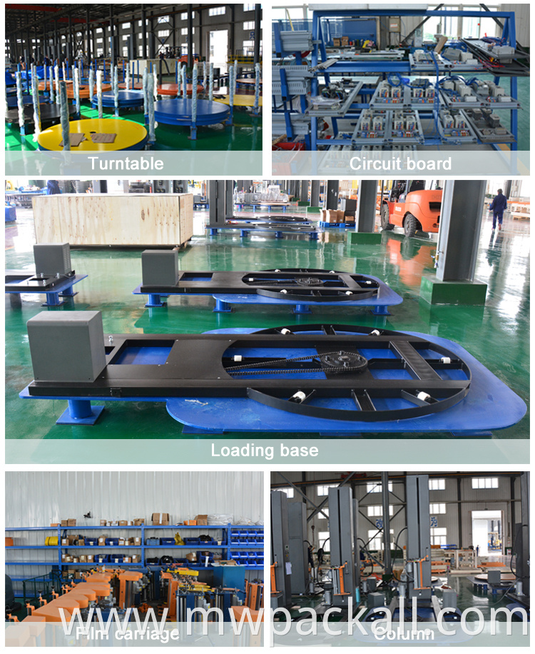 New Type Pallet Stretch Wrapping Machine model T1650F wrapping size is 1.2*1.2*2m for hot sale
